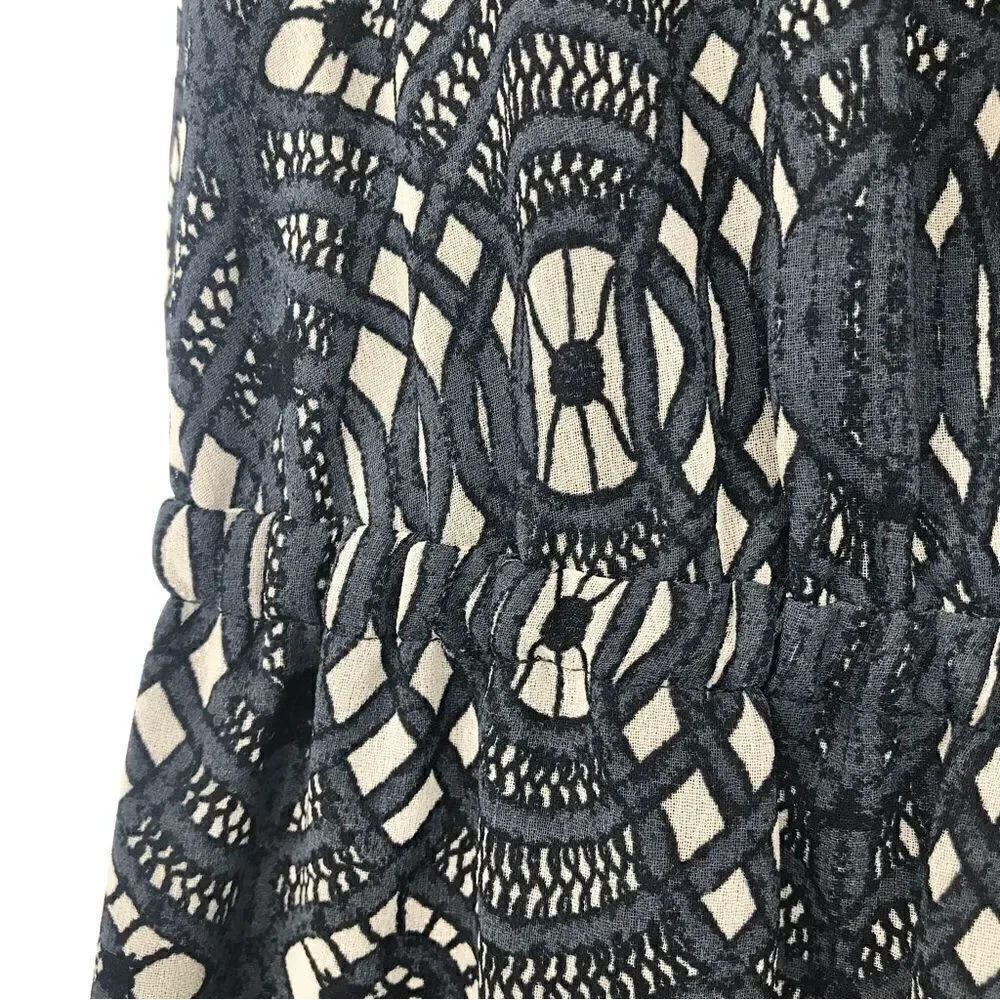 Madewell Blue Gray Geometric Lace Pattern Sleeveless Maxi Dress - Picture 12 of 14